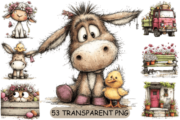 53 Spring Farm Animals PNG Clipart Set: A Designer's Guide
