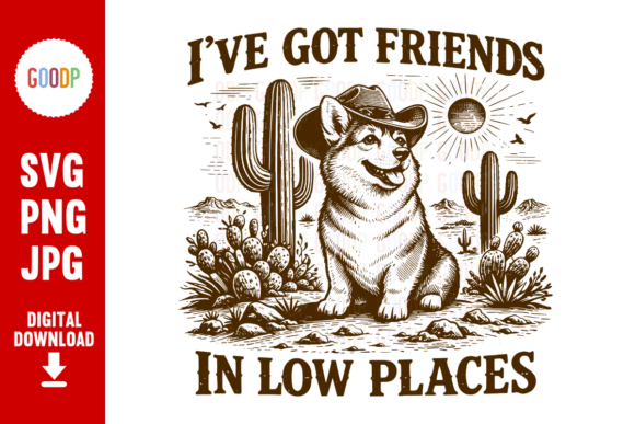 Corgi Cowboy Friends in Low Places: Your Next Favorite Design Asset