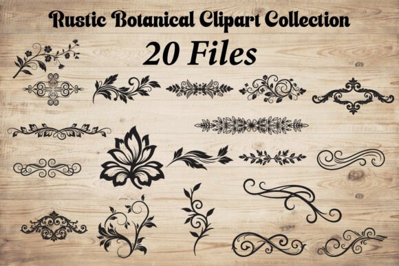 Elegant Botanical Divider SVG Set: Timeless Rustic Charm