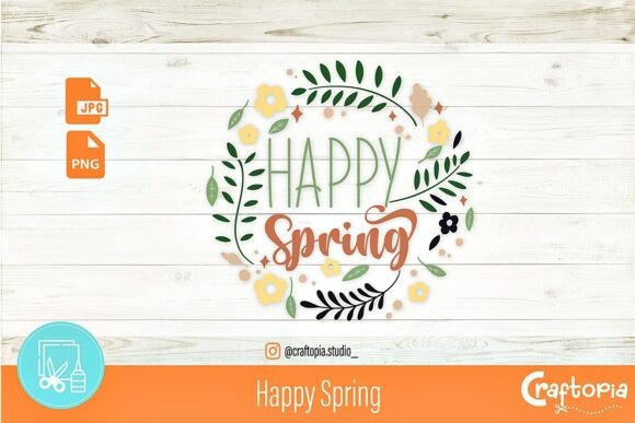 Happy Spring – Clipart JPG PNG: Infuse Your Designs with Seasonal Joy