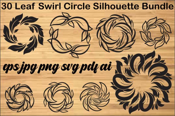 Leaf Swirl Circle SVG Bundle: Organic Elegance for Modern Makers