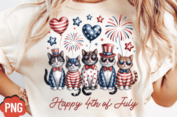 Patriotic Cat Sublimation: A Trendy Design for Your 4th of July Projects