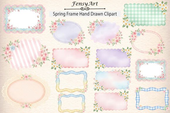 Spring Frame Hand Drawn Clipart: Your Go-To for Whimsical Design
