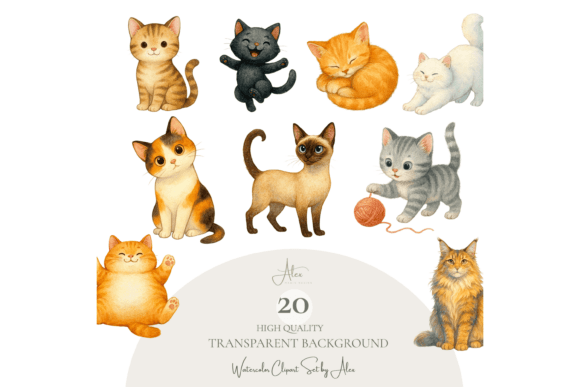 Unleashing Creativity with the Cute Cat Clipart Set