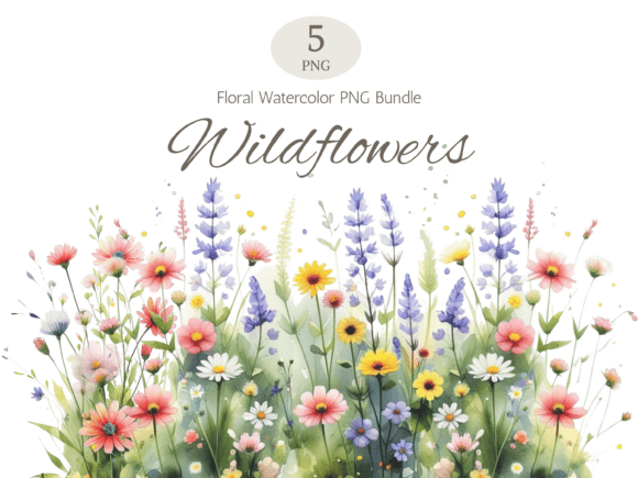 Watercolor Wildflower Border Bundle: A Guide to Botanical Elegance